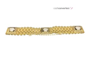 pulsera oro 18k con circonita