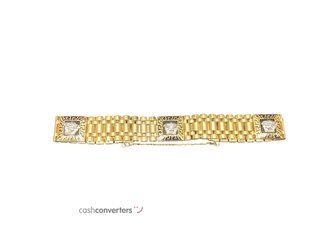 pulsera oro 18k con circonita