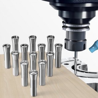 Juego de 13 piezas de pinzas de precisión R8, 1/8" - 7/8", Chuck de fresadora 45# con TIR de 0.0012"/30μm con 13 cajas de almacenamiento etiquetadas, para máquinas de fresado, taladros de prensa, ...