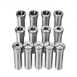 Juego de 13 piezas de pinzas de precisión R8, 1/8" - 7/8", Chuck de fresadora 45# con TIR de 0.0012"/30μm con 13 cajas de almacenamiento etiquetadas, para máquinas de fresado, taladros de prensa, ...