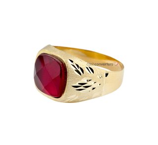 sello oro 18k con piedra con circonita t. 22 (19,74 mm)