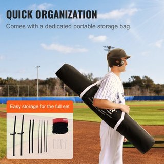 213.4 x 213.4 cm Red de Práctica de Béisbol y Softbol, Red de Entrenamiento de Béisbol Portátil para Golpear, Batear, Atrapar, Lanzar, Equipo de Entrenamiento de Béisbol con Bolsa de Transporte y ...