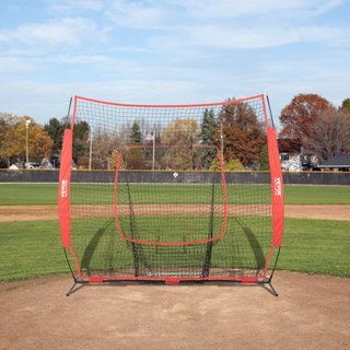 213.4 x 213.4 cm Red de Práctica de Béisbol y Softbol, Red de Entrenamiento de Béisbol Portátil para Golpear, Batear, Atrapar, Lanzar, Equipo de Entrenamiento de Béisbol con Bolsa de Transporte y ...