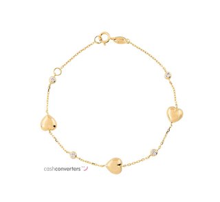 pulsera oro 18k con piedra con circonita