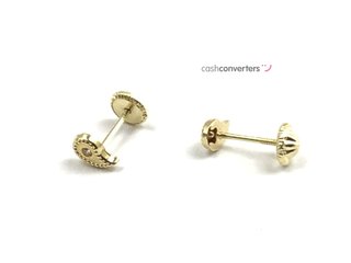 pendientes oro 18k con piedra con circonita