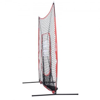 Red de práctica de béisbol y softbol de 7x7 pies, red de entrenamiento portátil para bateo, captura y lanzamiento, equipo de béisbol de respaldo con marco de arco, bolsa de transporte, zona de str...