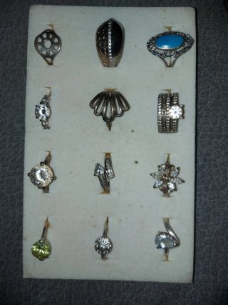 Lote de 12 Anillos de Plata a 10€ cada uno