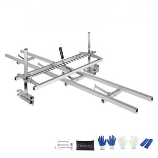 Sistema de guía de sierra de cadena y riel, sierra portátil de 36 cm-91 cm de barra guía, guía de riel de sierra de aluminio de 2.74 m con sierra de planking para trabajadores de la madera y carpi...