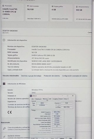 PC Gaming i5 10400 RTX 2060 16GB 1TB