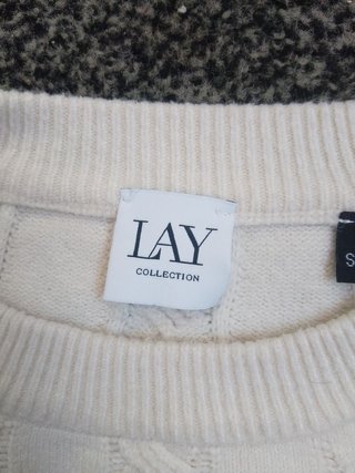 Maglione Lay Collection trecce panna S