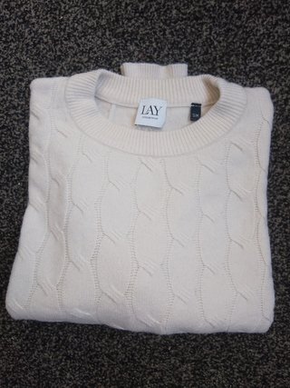 Maglione Lay Collection trecce panna S