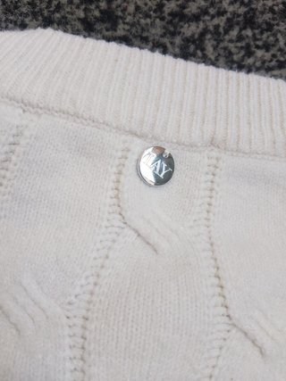 Maglione Lay Collection trecce panna S