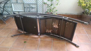 Estructura Tumbona Ratán Plegable