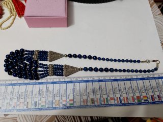 Collana vintage lapislazzuli blu e argento