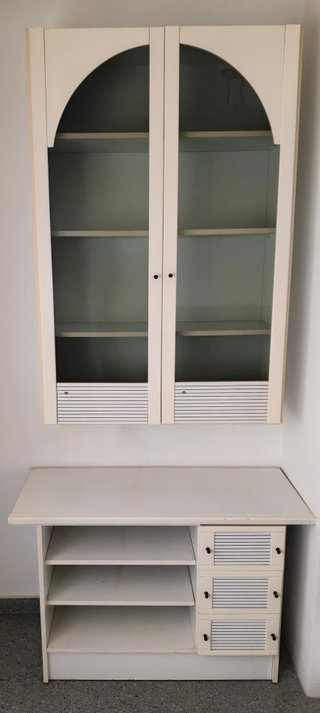 Conjunto Muebles Salón Blanco y Negro