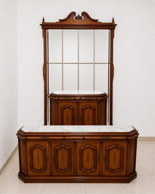 Conjunto Muebles Salón Madera y Mármol