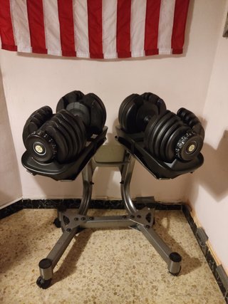 Mancuernas Lullax Ajustables 24kg + Soporte
