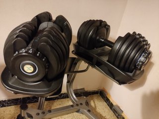 Mancuernas Lullax Ajustables 24kg + Soporte