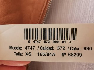 Cazadora cuero Massimo Dutti beige