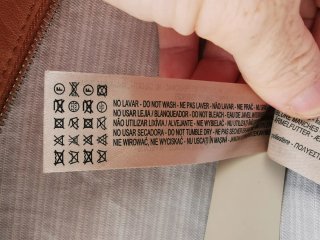 Cazadora cuero Massimo Dutti beige