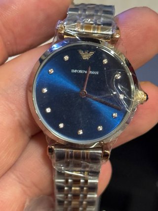 Reloj Emporio Armani Mujer Azul y Dorado