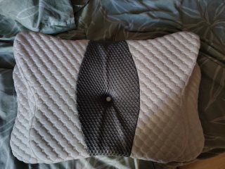 Almohada Ortopédica Gris y Blanca