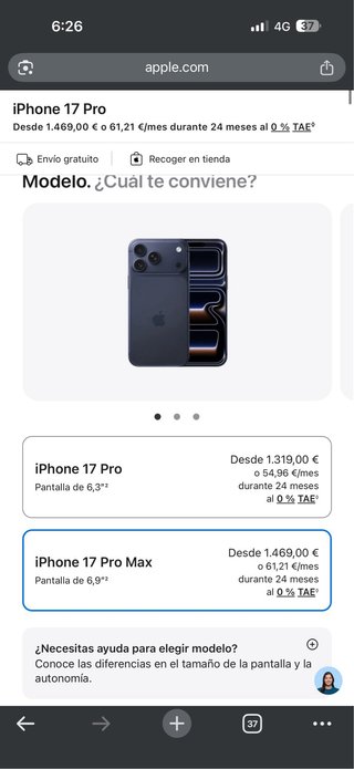 ¡OFERTA! iPhone 17 Pro Max 256GB Azul