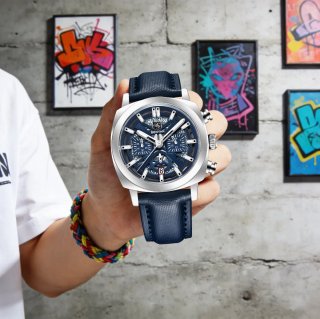 Reloj BENYAR Hombre Cronógrafo Azul/Plata