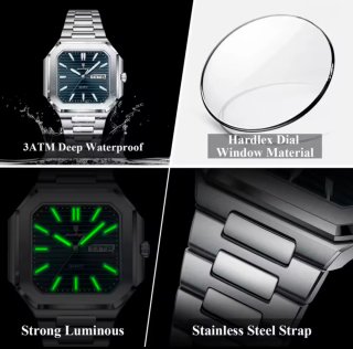 Reloj Poedagar Hombre Cuarzo Azul