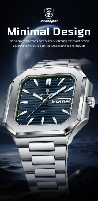 Reloj Poedagar Hombre Cuarzo Azul