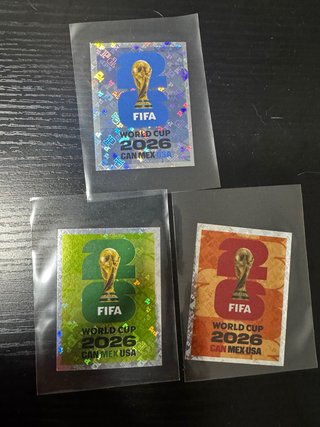 3 Cromos Panini Mundial 2026