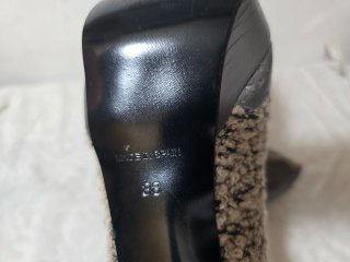 Tacones grises y dorados talla 38