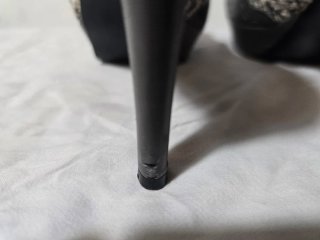 Tacones grises y dorados talla 38