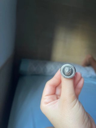 Anillo Guess Plateado y Negro (León)