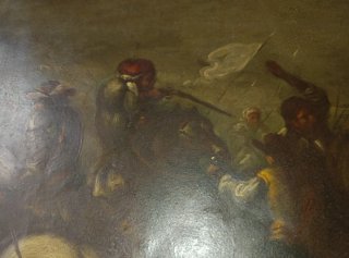 Cuadro antiguo batalla