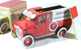 2 Scatole Camion Latta Ruote Funzionanti