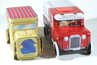 2 Scatole Camion Latta Ruote Funzionanti