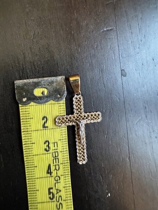 Pendente Croce Oro Giallo/Bianco 750‰ Crocifisso
