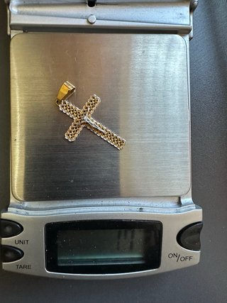 Pendente Croce Oro Giallo/Bianco 750‰ Crocifisso