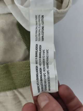 Maglia uomo a righe beige e verdi