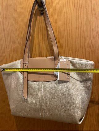 Bolso shopper Abbacino dorado y cuero