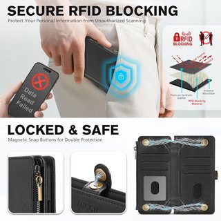 TUCCH Funda iPhone 17 6,3'' 5G Billetera RFID