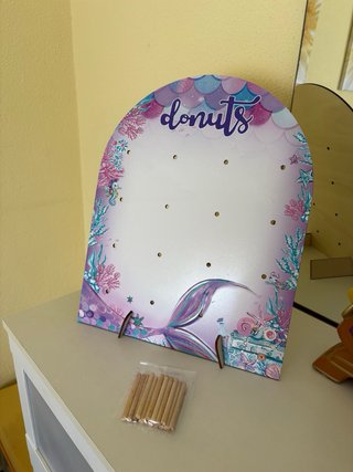 Soporte Donuts Temática Sirena