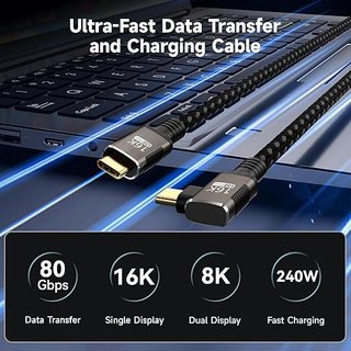 Cable USB-C a USB-C 2m Ángulo Recto