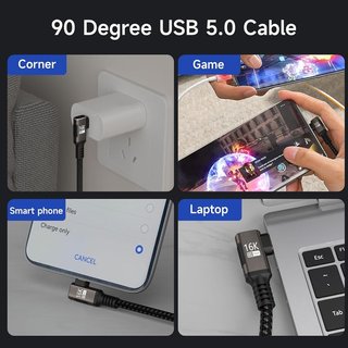 Cable USB-C a USB-C 2m Ángulo Recto
