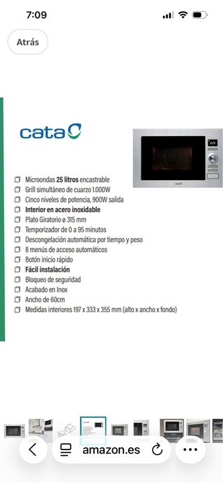 Microondas Cata MC 25 D