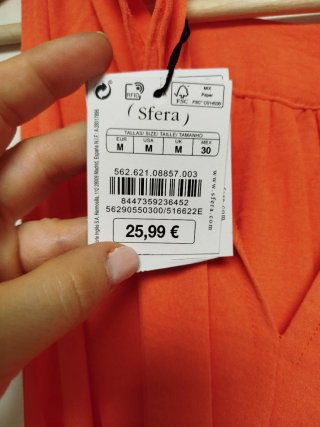 Vestido Sfera Naranja y Rojo