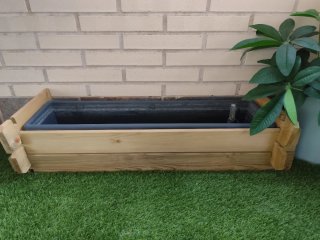 Huerto casero con 5 jardineras de madera