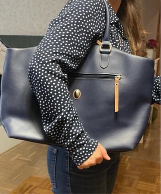 Bolso Tote Piel El Potro Azul