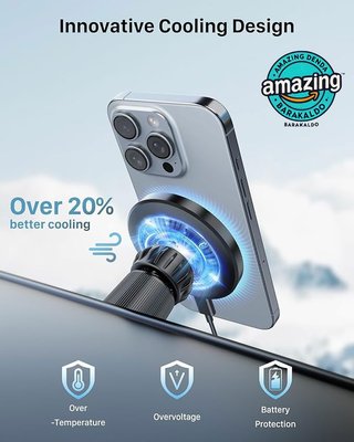 YOSH Cargador Magnetico Coche 15W